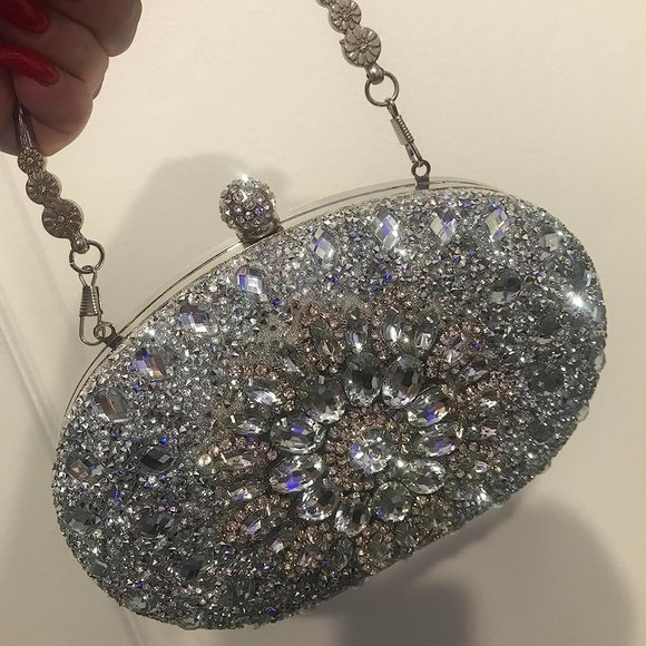 Black Evening Bag Neiman Marcus - Etsy Neiman Marcus Women Rhinestone Evening Clutch Purse Bag